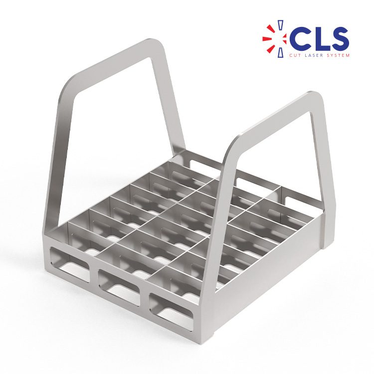 Stainless steel implant basket for medical component cleaning, reference CLS-2409